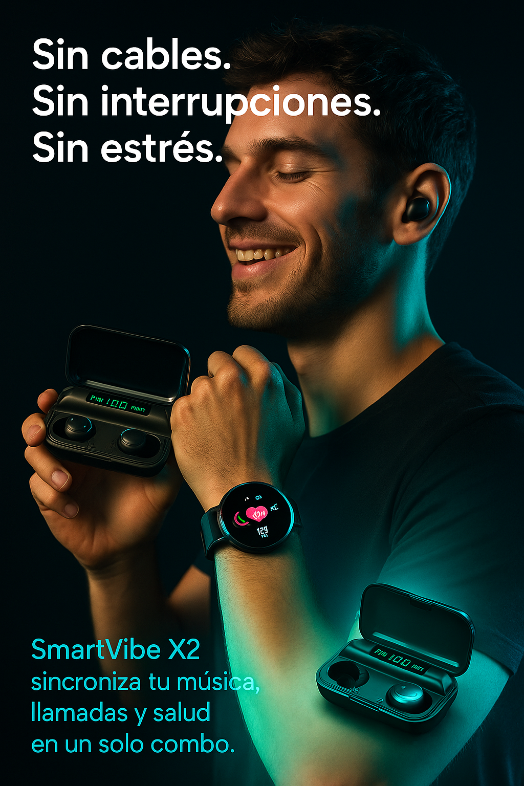 COMBO AUDIFONO Y RELOJ