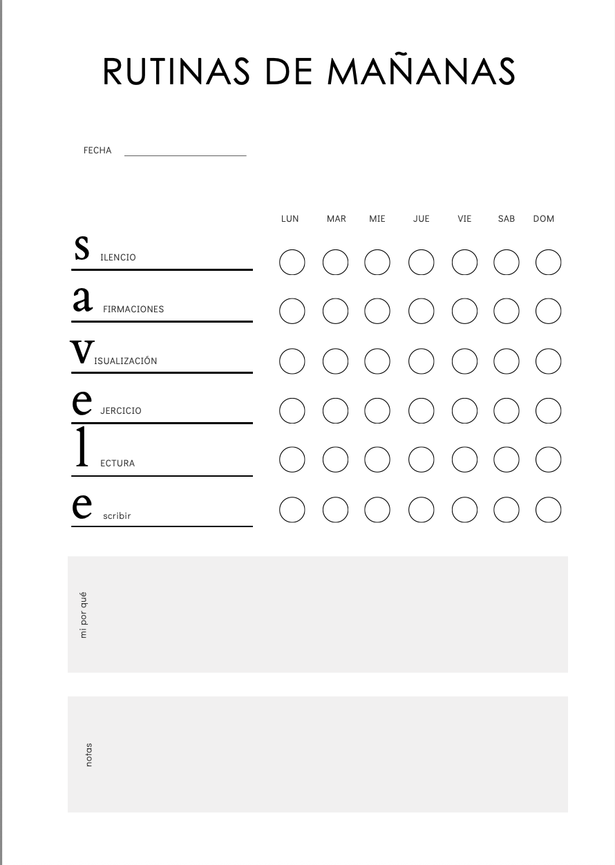 Planificador Ley de atracción